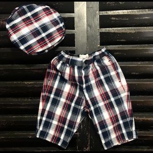 THE CHILDREN’S PLACE Infant Boy Plaid Pants & Hat Set